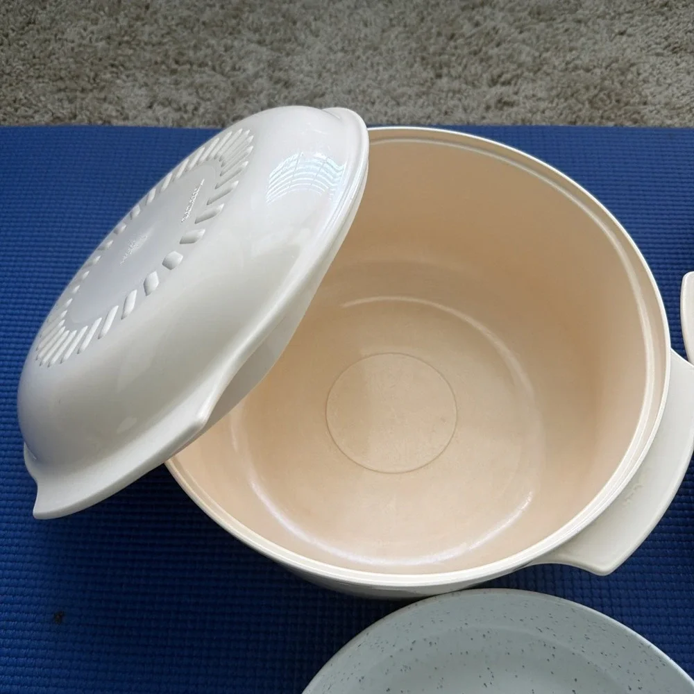 Tupperware Microwave 7 Piece Stack Cooker Steamer Set EXCELLENT USED CONDITION